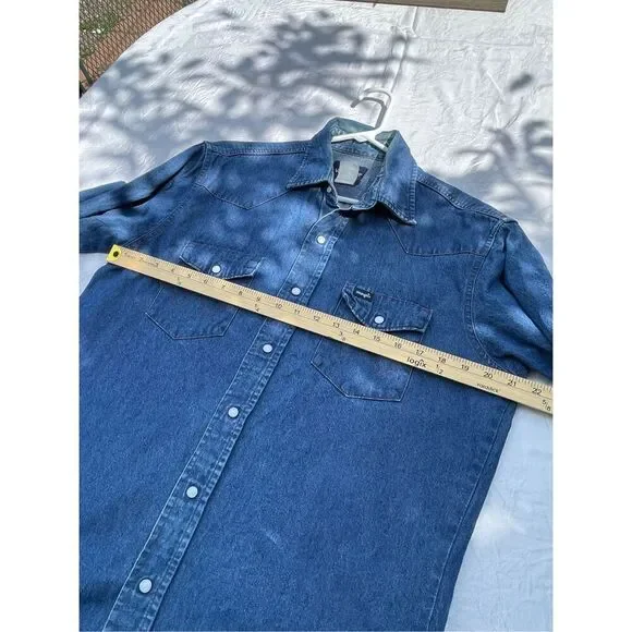 Vintage Wrangle size L pearl snap denim shirt. Western, See description - Picture 5 of 11